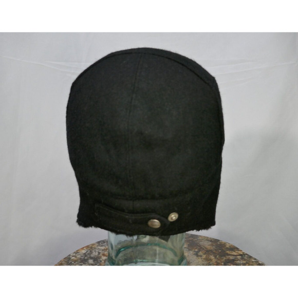 Calvin Klein Black Trapper Trooper Hat Chin Strap Ear Flaps Faux Fur One Size - Picture 11 of 16